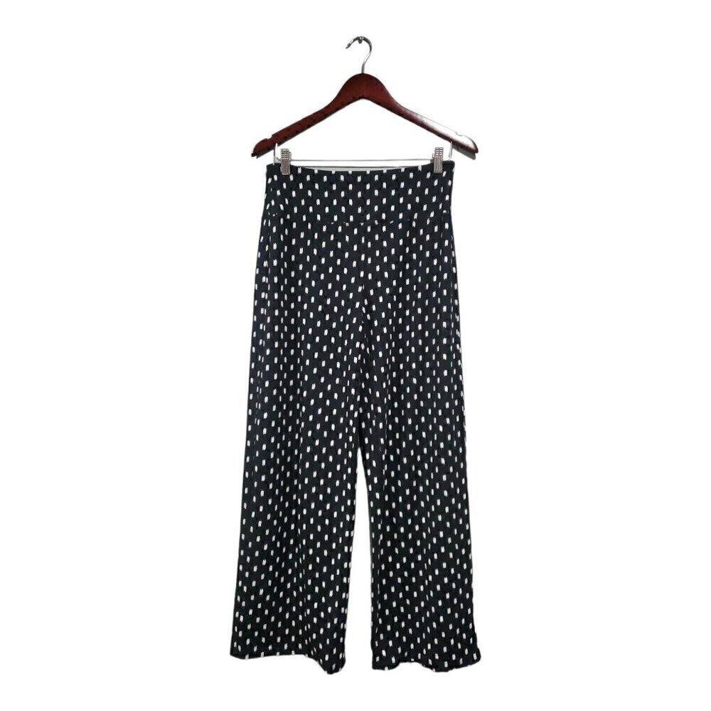 J. Jill Wearever Collection Smooth Fit Full Leg Pants Sz XS Pull On Black White
